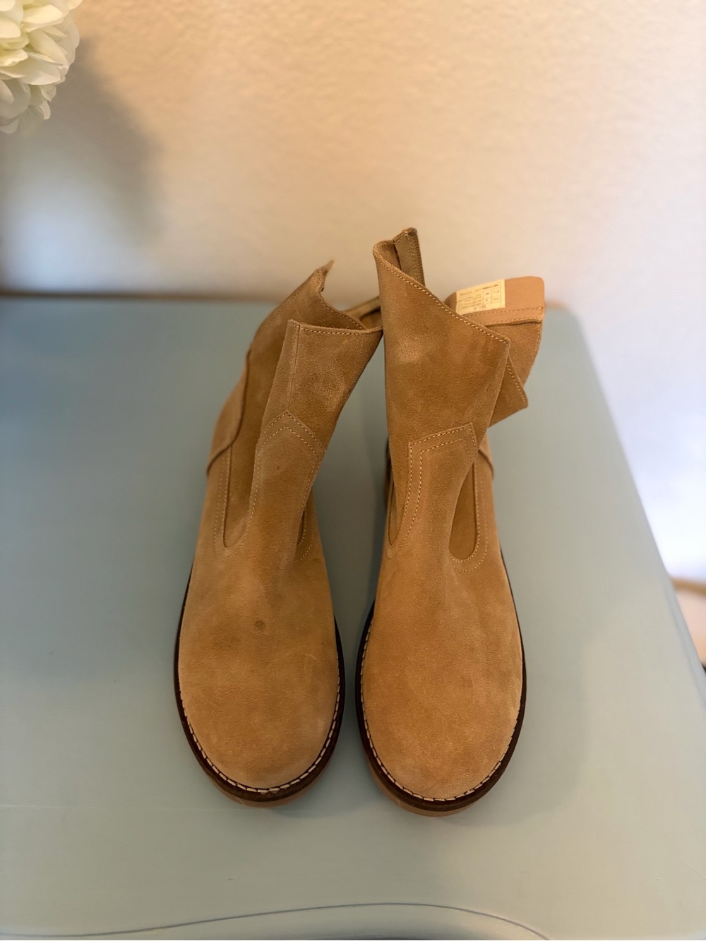 Women’s Suede Tan Ankle Boots